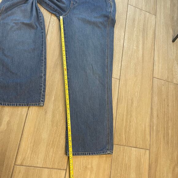 GAP Denim Overalls Womens L Blue Jean Bib Cotton Straight Leg Adjustable - Picture 7 of 13